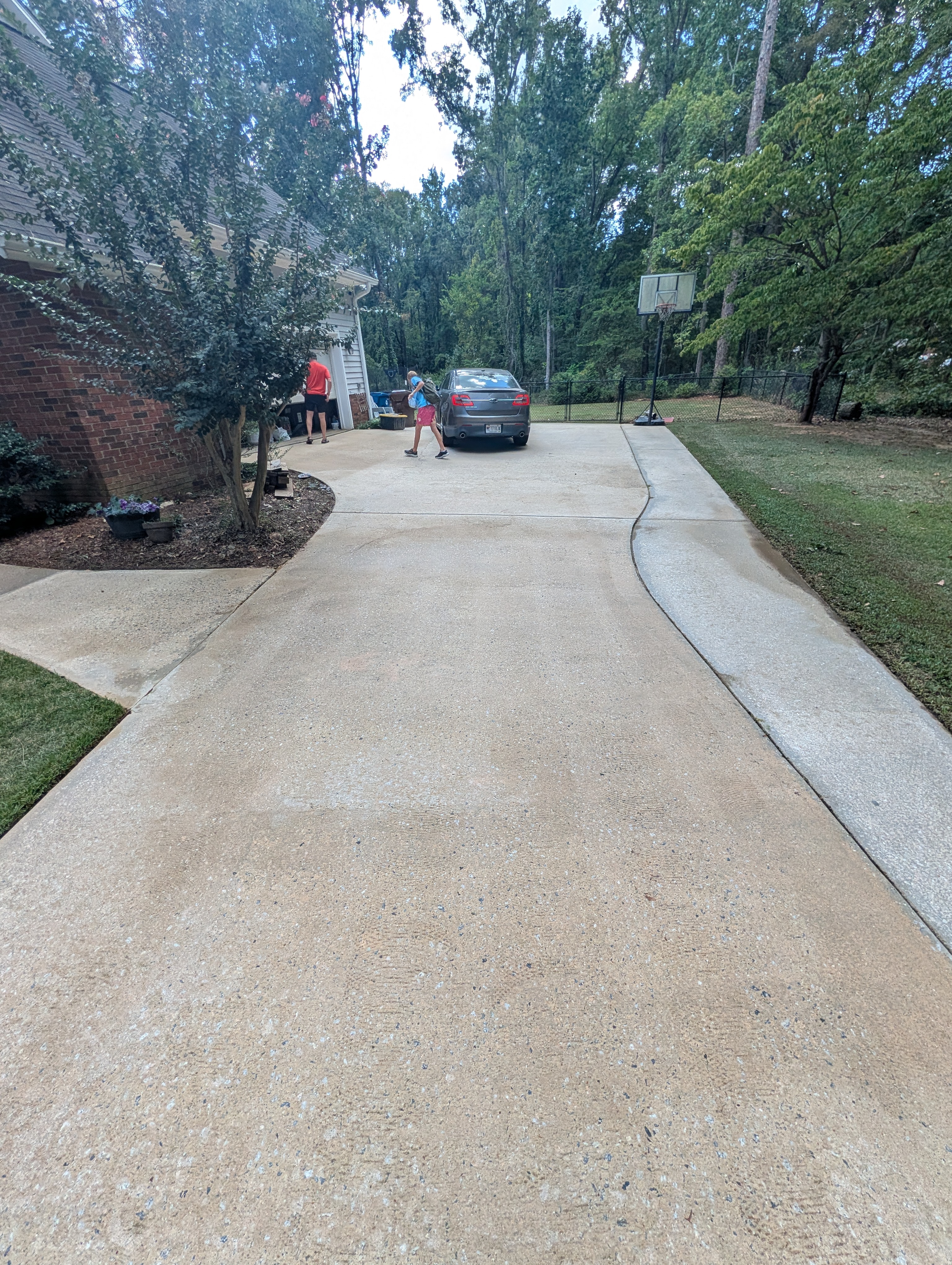 Driveway wash after