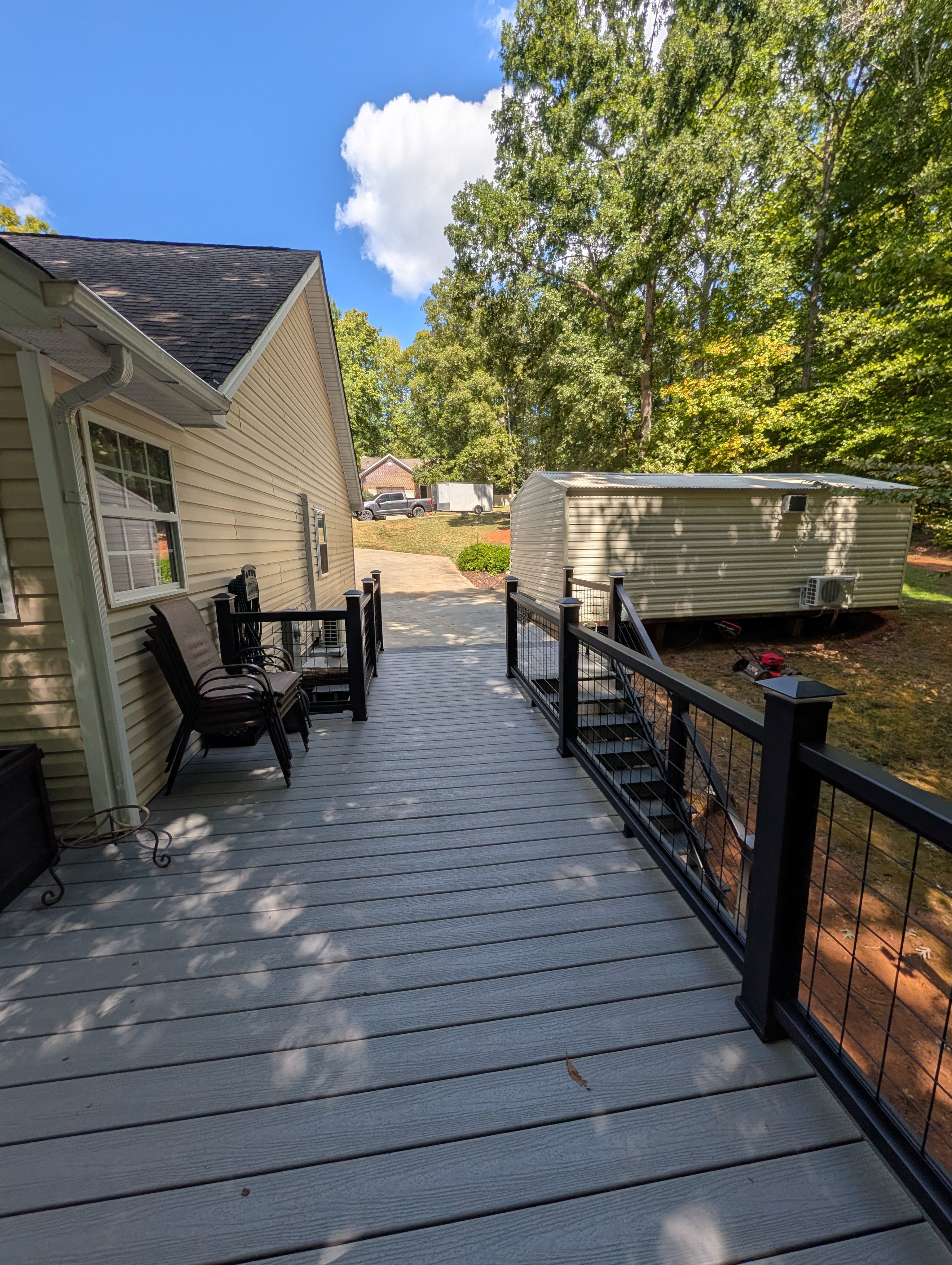 Trex deck installation